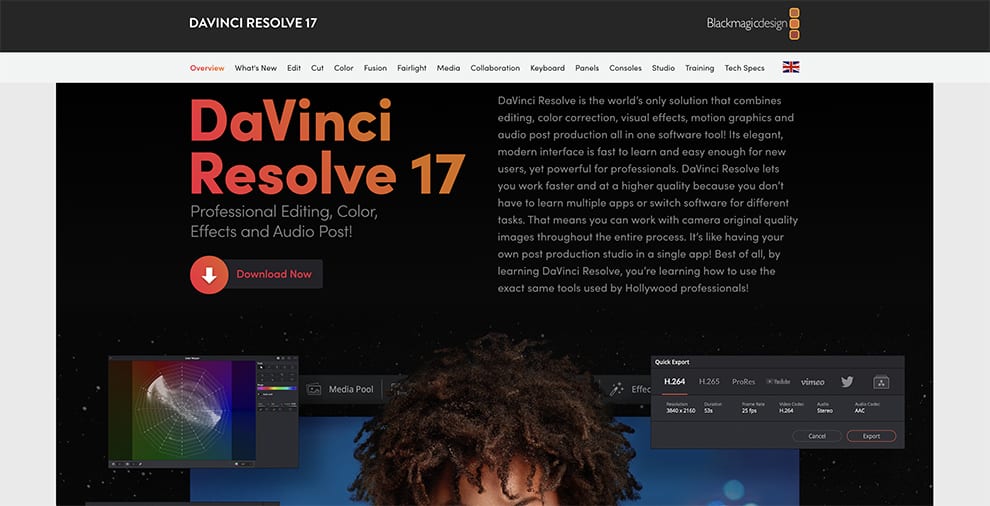 davinci resolve free video editing