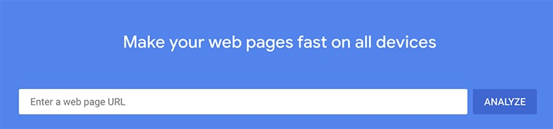 Google PageSpeed Insights test to see if you pass