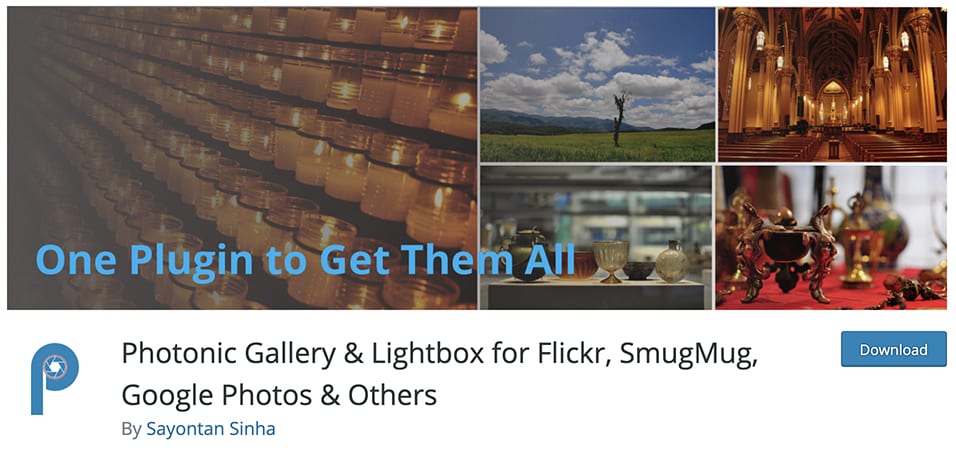 Photonic Gallery & Lightbox for Flickr, SmugMug, Google Photos & Others