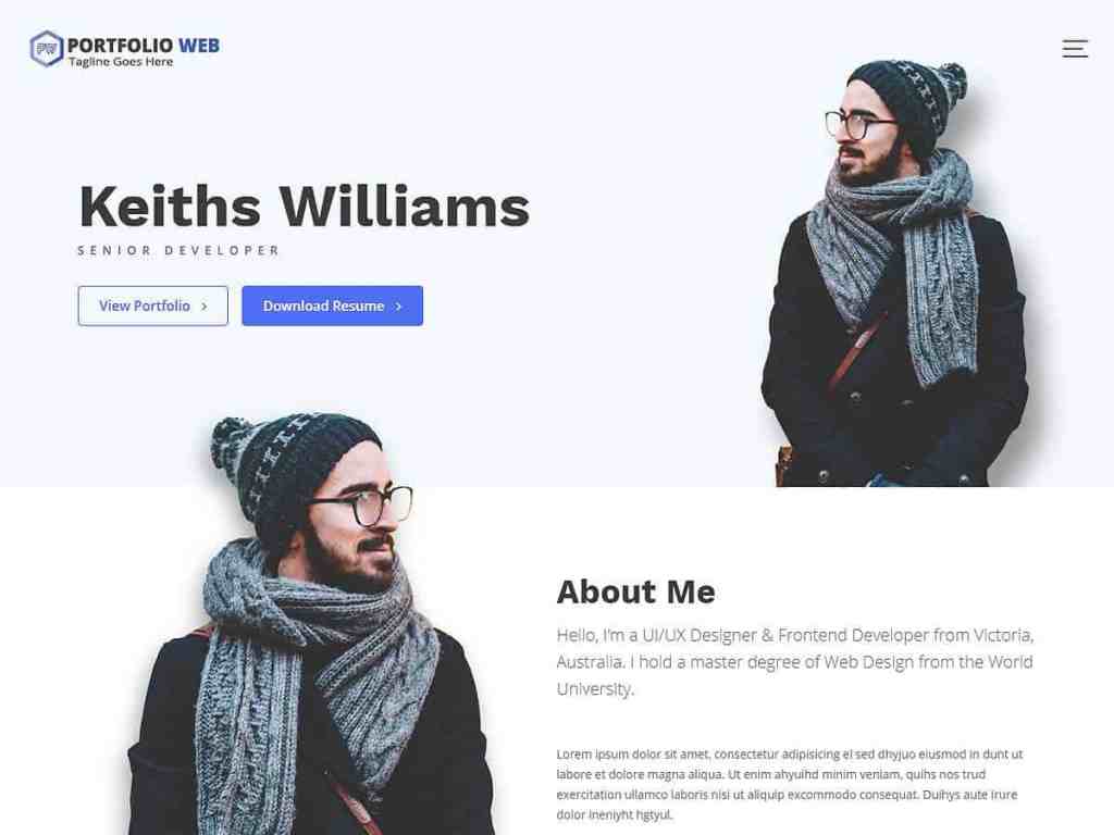 Portfolio Web is a minimalist and sleek WordPress theme designed particularly for a portfolio website.