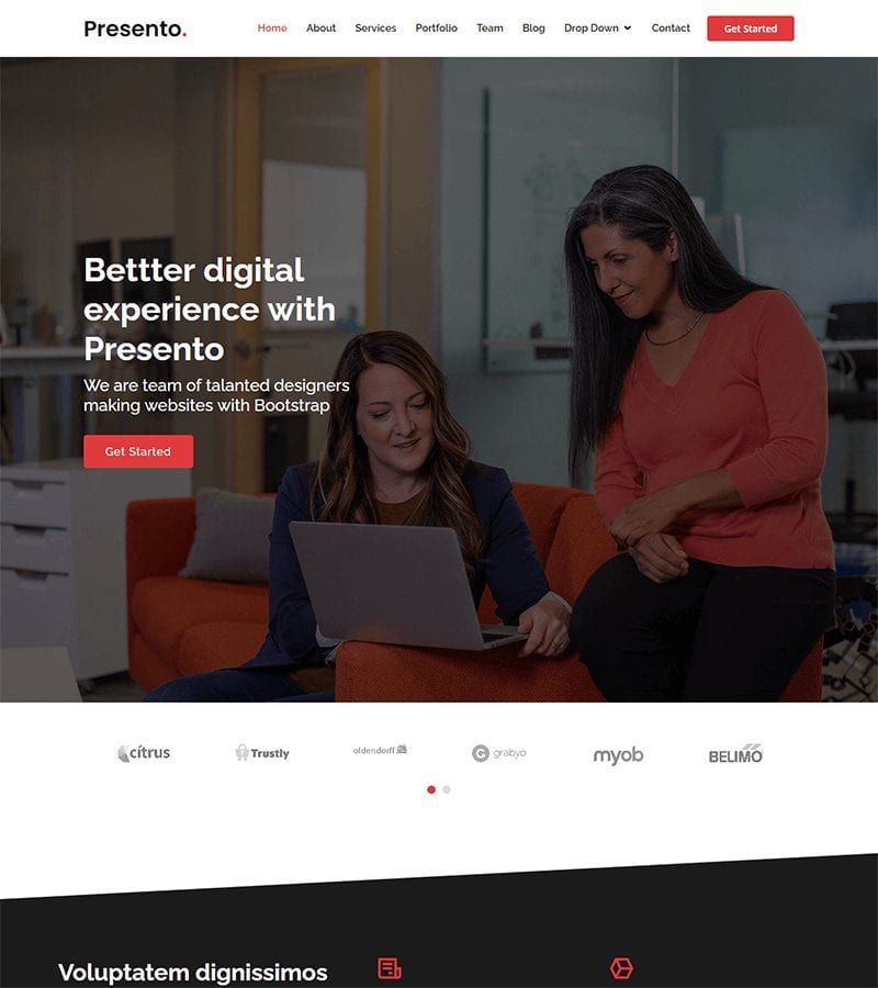 presto Bootstrap Corporate Template