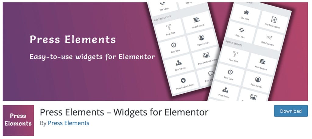 Press Elements – Widgets for Elementor