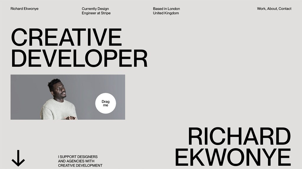 Richard is a creative developer with a modern and interactive portfolio website.