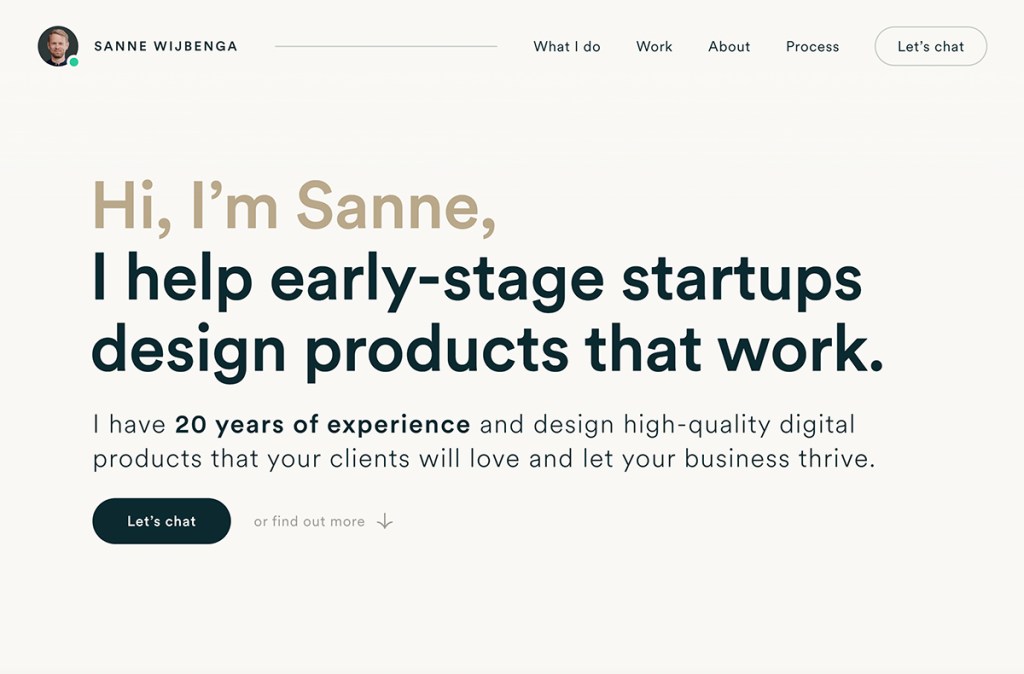 Sanne Wijbenga, Dutch designer and creative director with 20 years of experience.