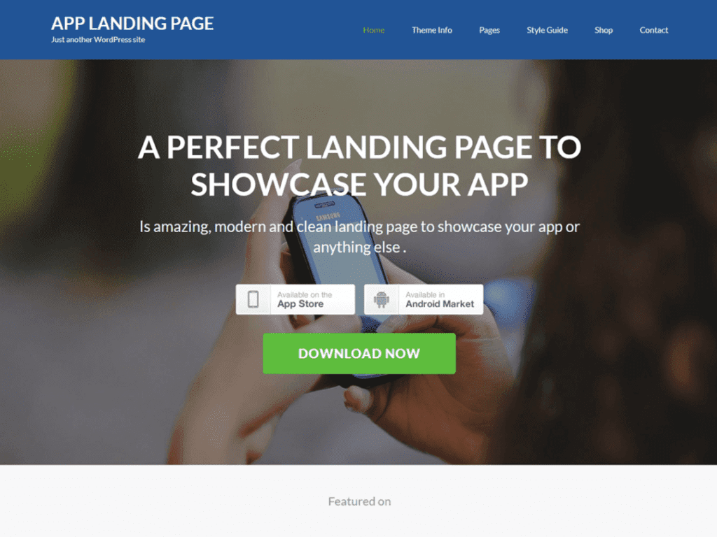 App Landing Page