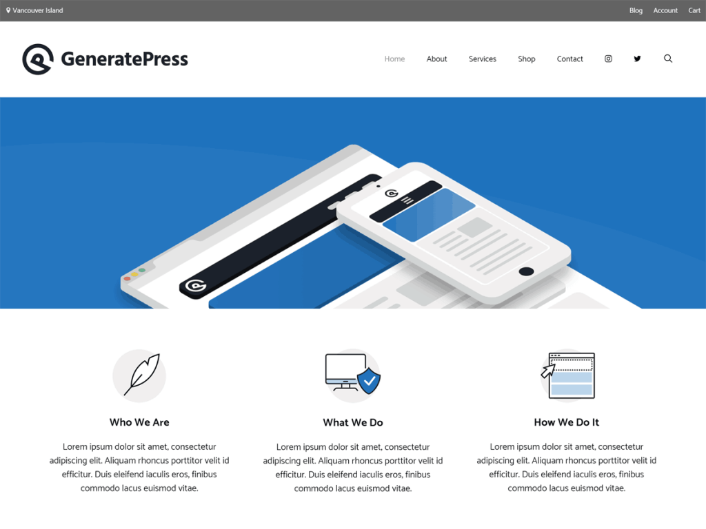 GeneratePress is a lightweight WordPress theme built with a focus on speed and usability.