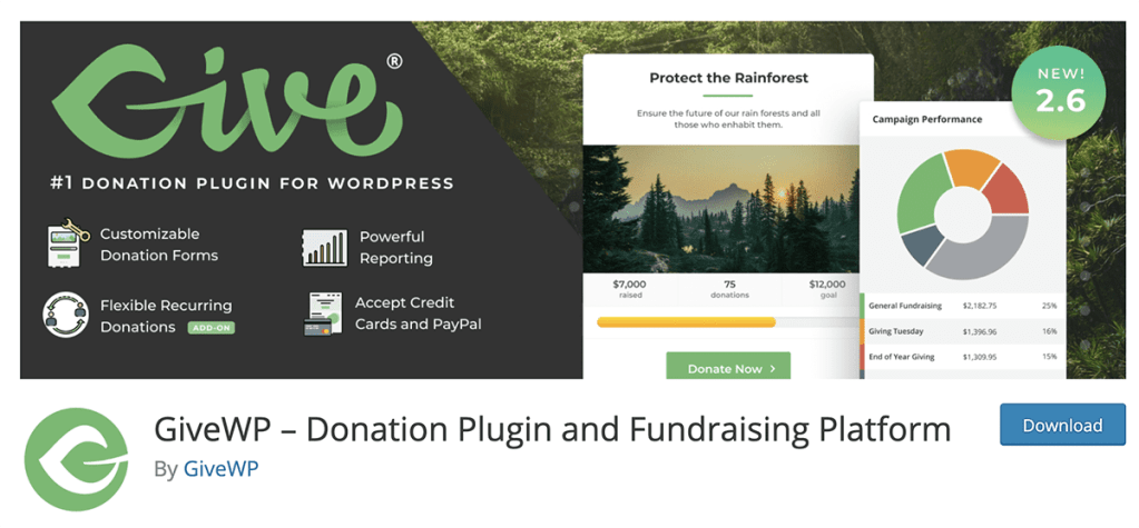 GiveWP – Donation Plugin and Fundraising Platform