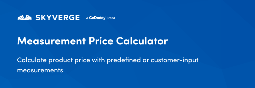 The Measurement Price Calculator extension for WooCommerce allows you to add and configure a calculator