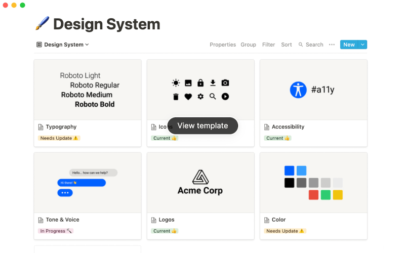 Notion-Design-System-template-free