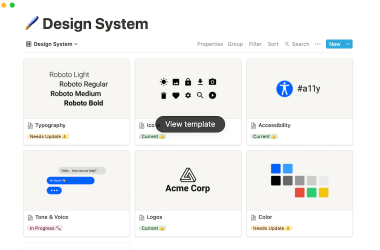 Notion-Design-System-template-free