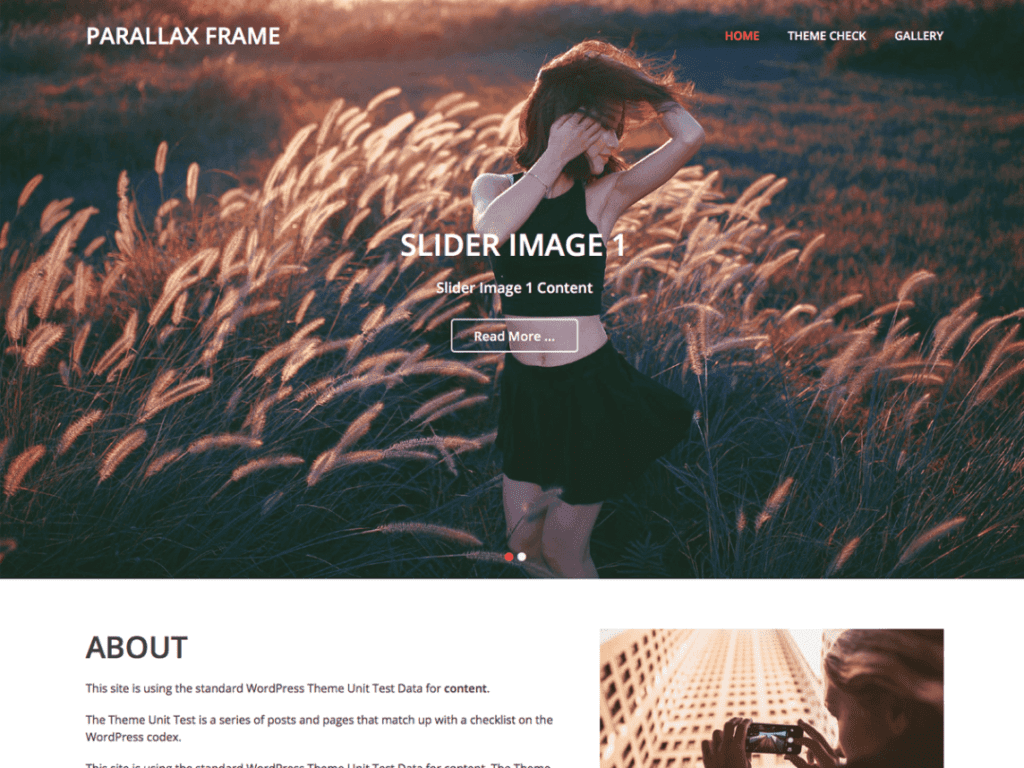 free parallax WordPress themes