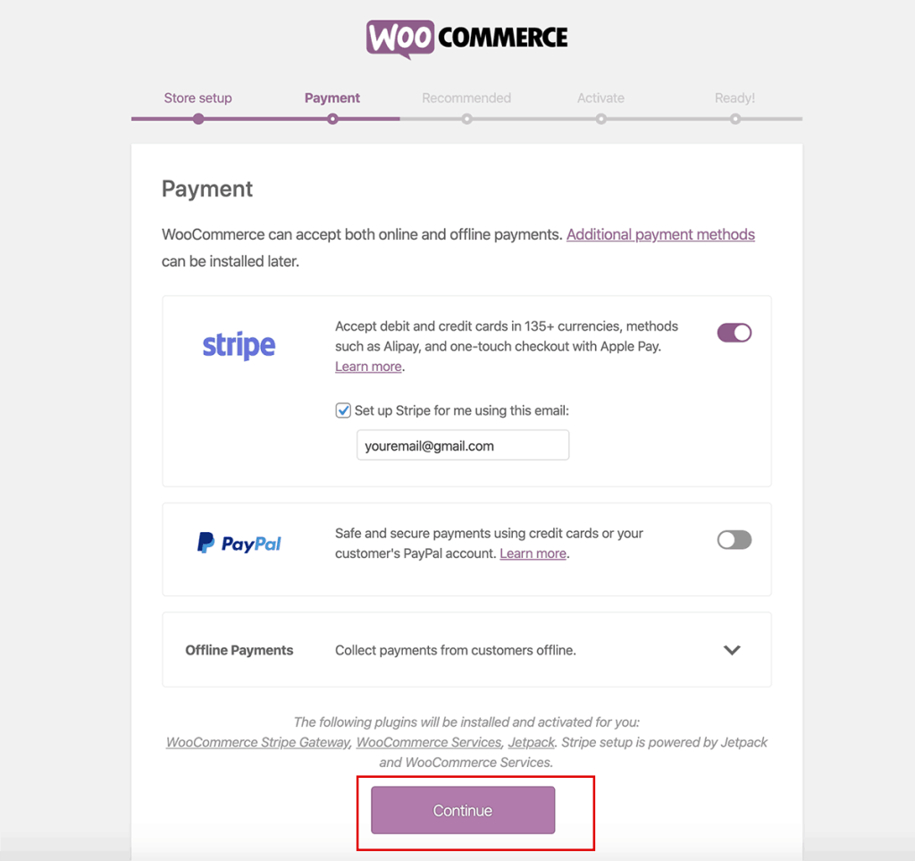 WooCommerce Payment setup pick your payment